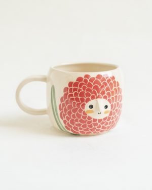 Taza crisantemo rojo