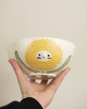 Cuenco ramen crisantemo amarillo